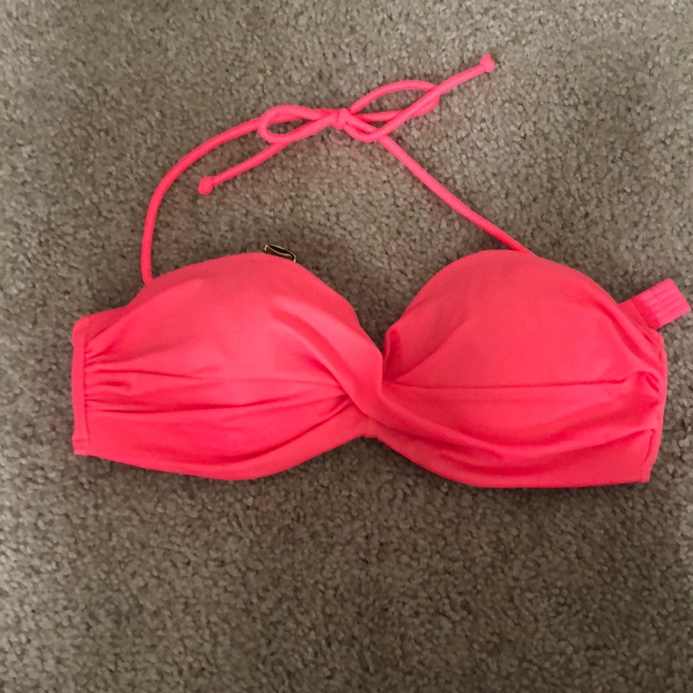 Neon pink bikini top